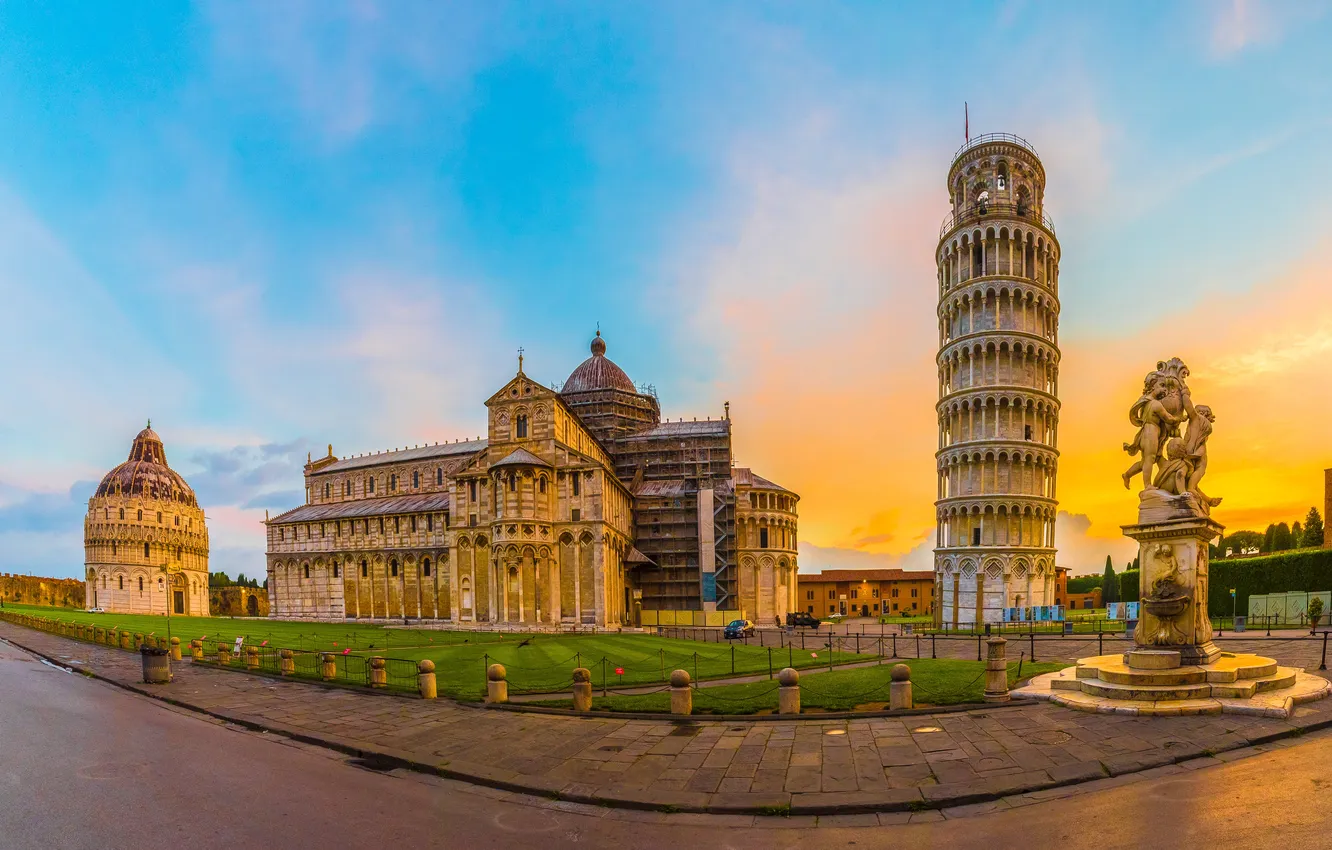 Photo wallpaper Place, Pisa, Monument, sculpture, renaissance, religion, Square, miracles