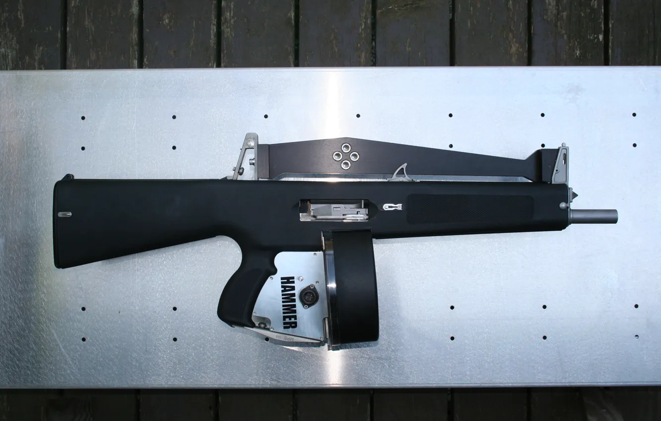 Photo wallpaper steel, Weapons, shotgun, AA-12, Hammer