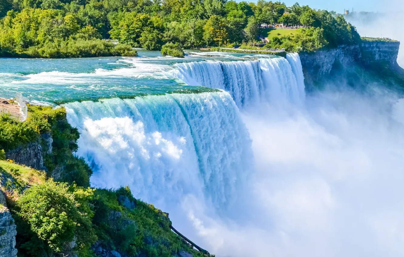 Photo wallpaper element, waterfall, stream, Niagara, USA