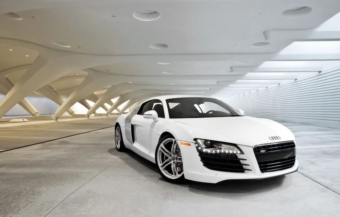 Photo wallpaper Audi, White, Canopy