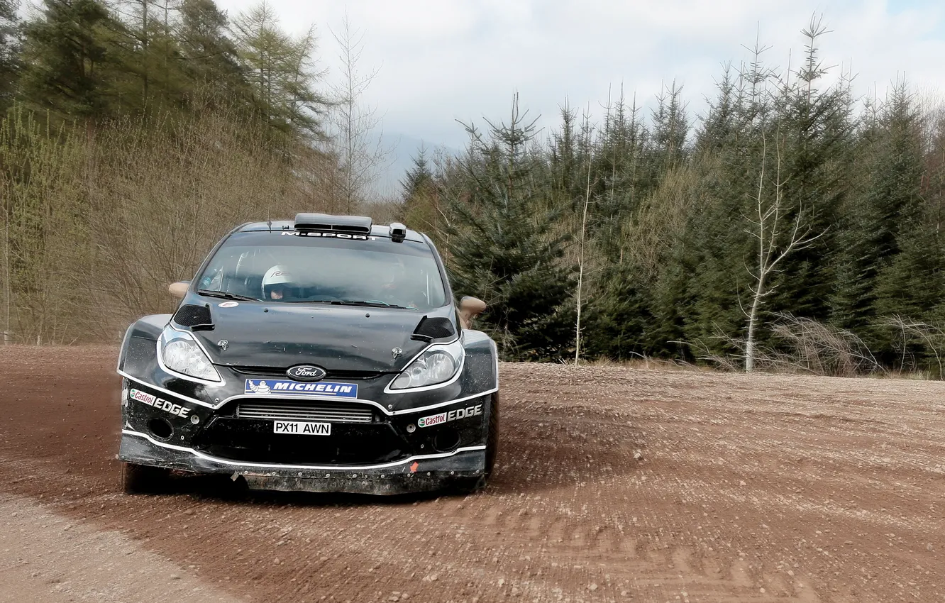 Photo wallpaper black, lights, Ford, blur, the front, Rally, Fiesta, Fiesta