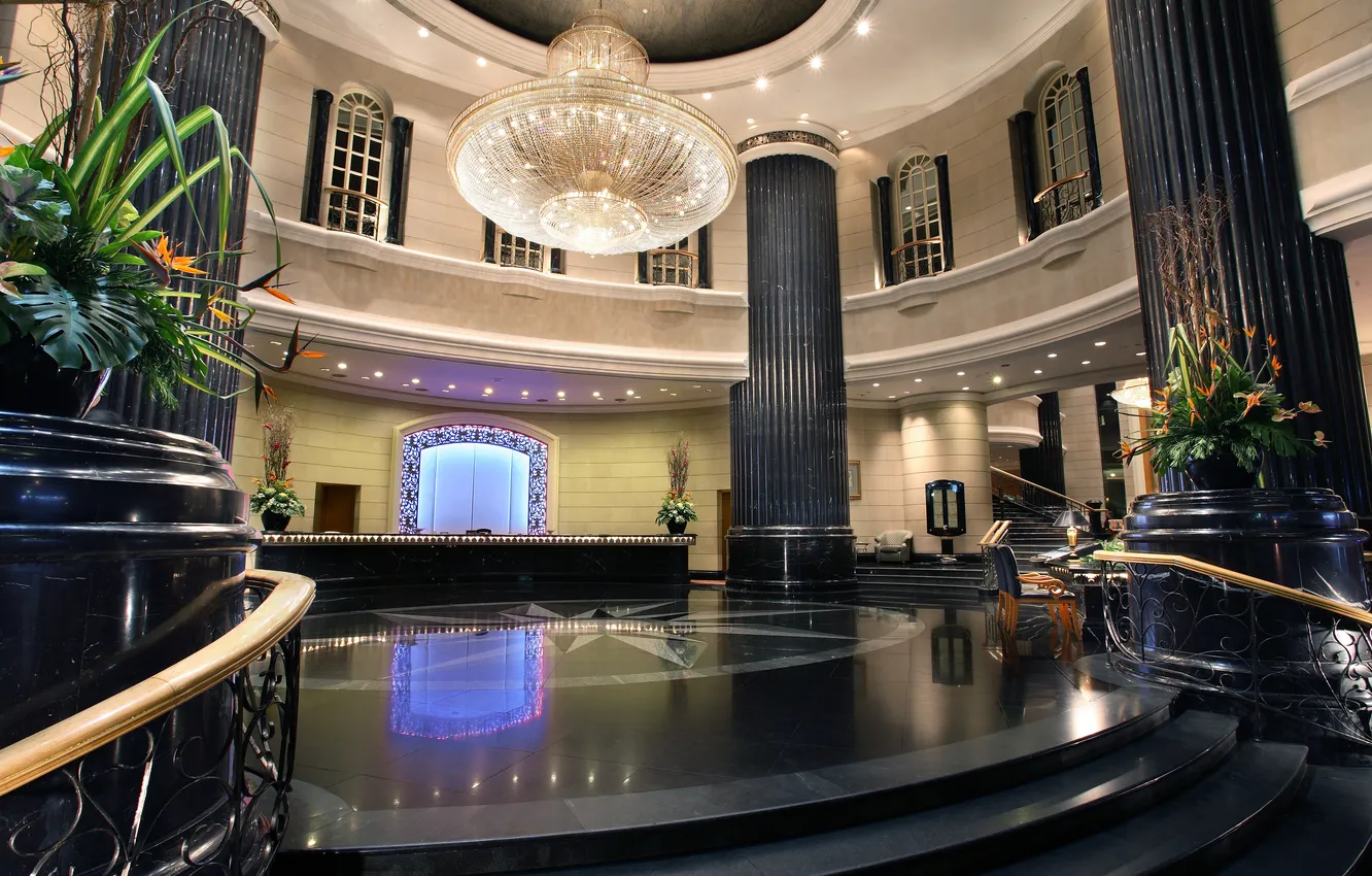 Photo wallpaper design, space, style, interior, the transition, the hotel, columns, the room