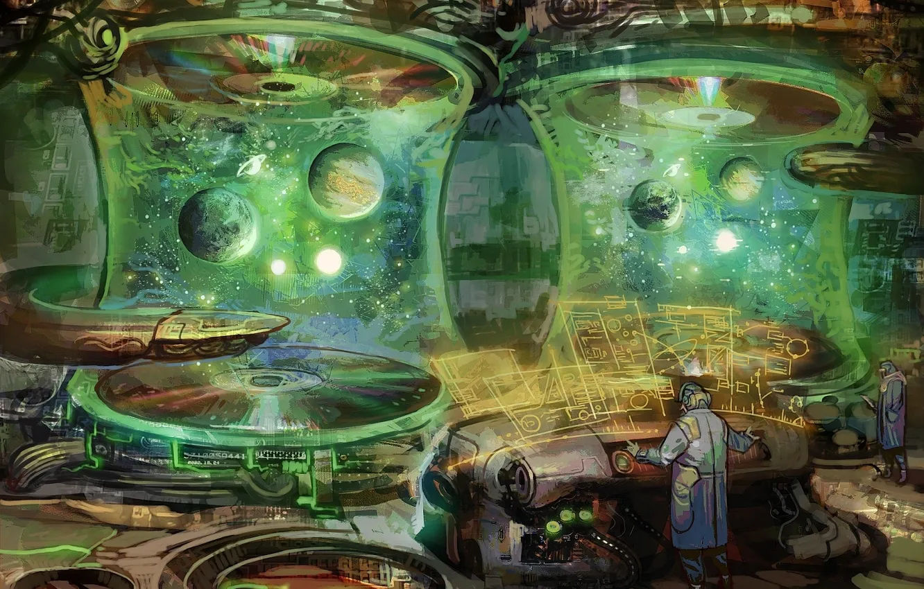 Photo wallpaper model, planet, lab, Creator, Planets models