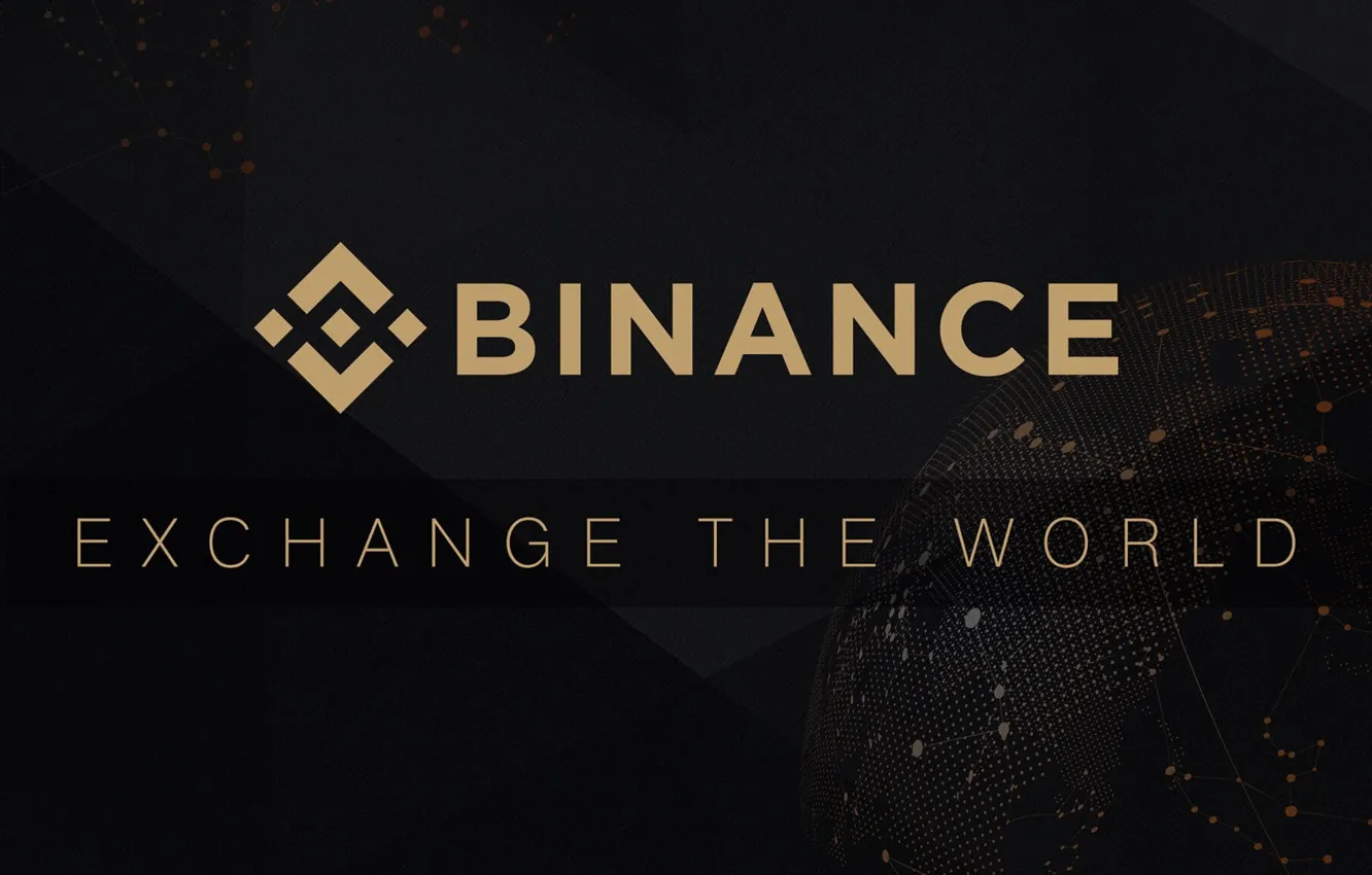 Photo wallpaper logo, black, fon, exchange, exchange, Binance
