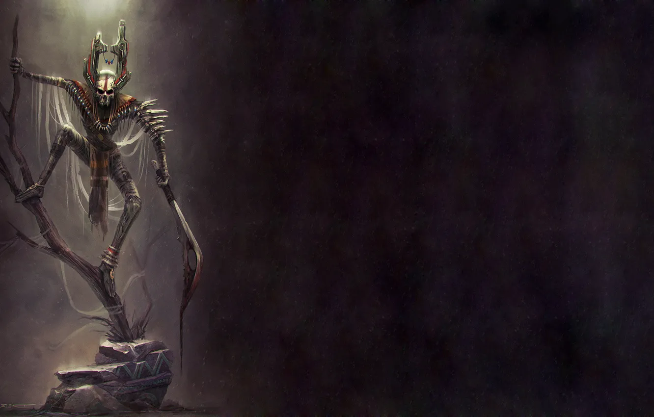 Photo wallpaper mask, knife, creature