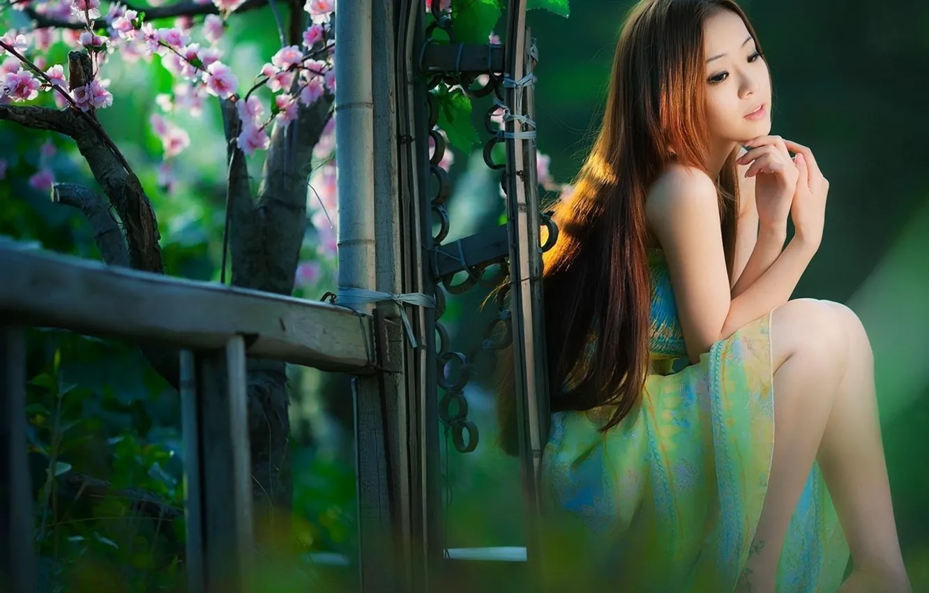 Photo wallpaper girl, sexy, sweet, asian