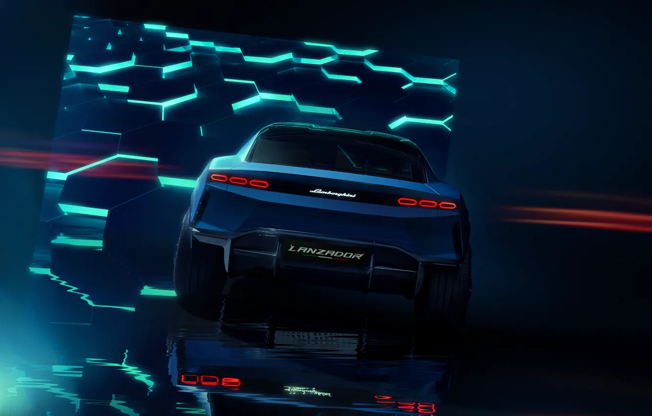 Photo wallpaper Lamborghini, electric car, Lamborghini Lanzador Concept, Thrower