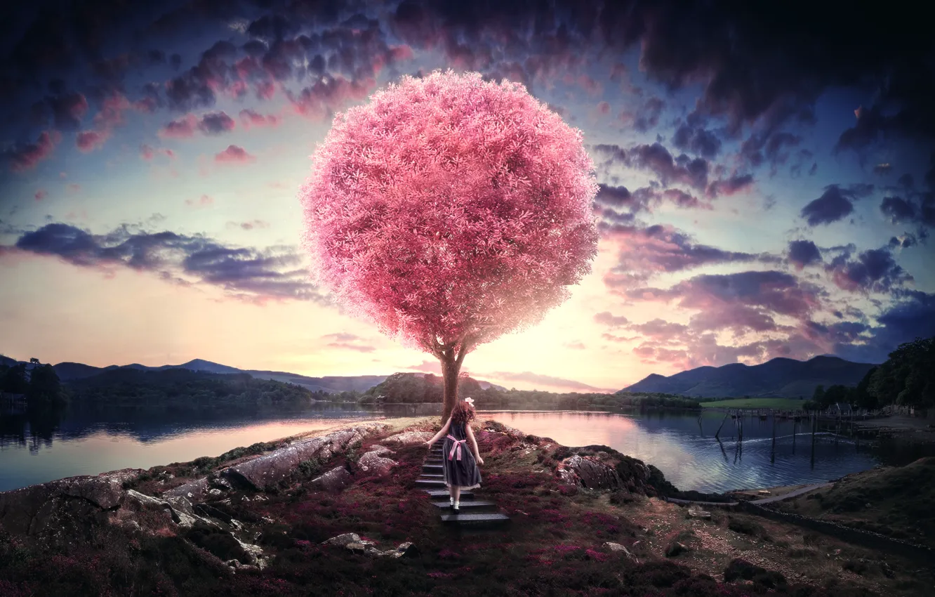Photo wallpaper photoshop, Adobe Photoshop CC, Paradise in the future