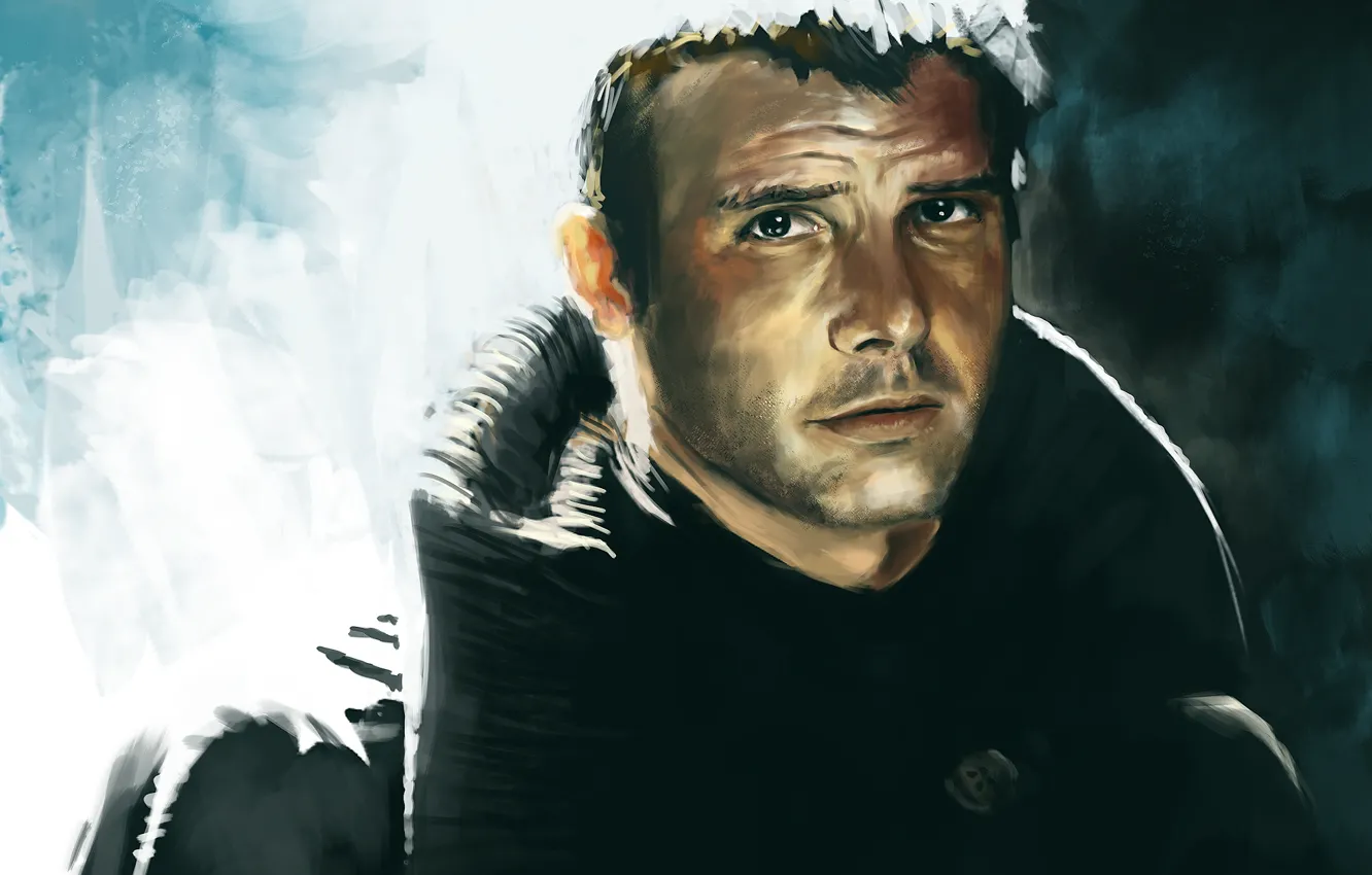 Photo wallpaper film, Bounty Hunter, Harrison Ford, Blade Runner, Blade runner, Rick Deckard, Replicant