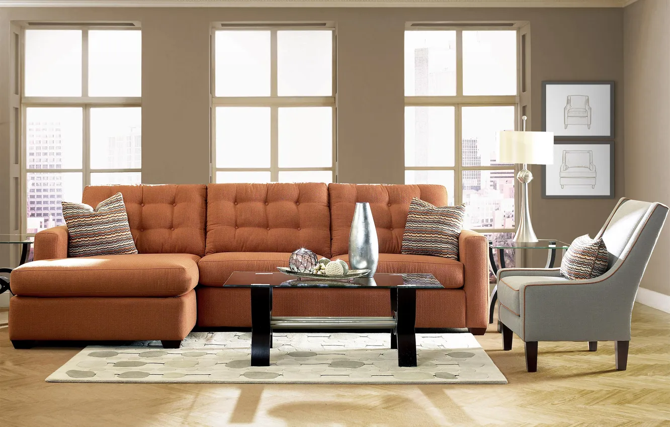 Photo wallpaper design, style, interior, living room, living room