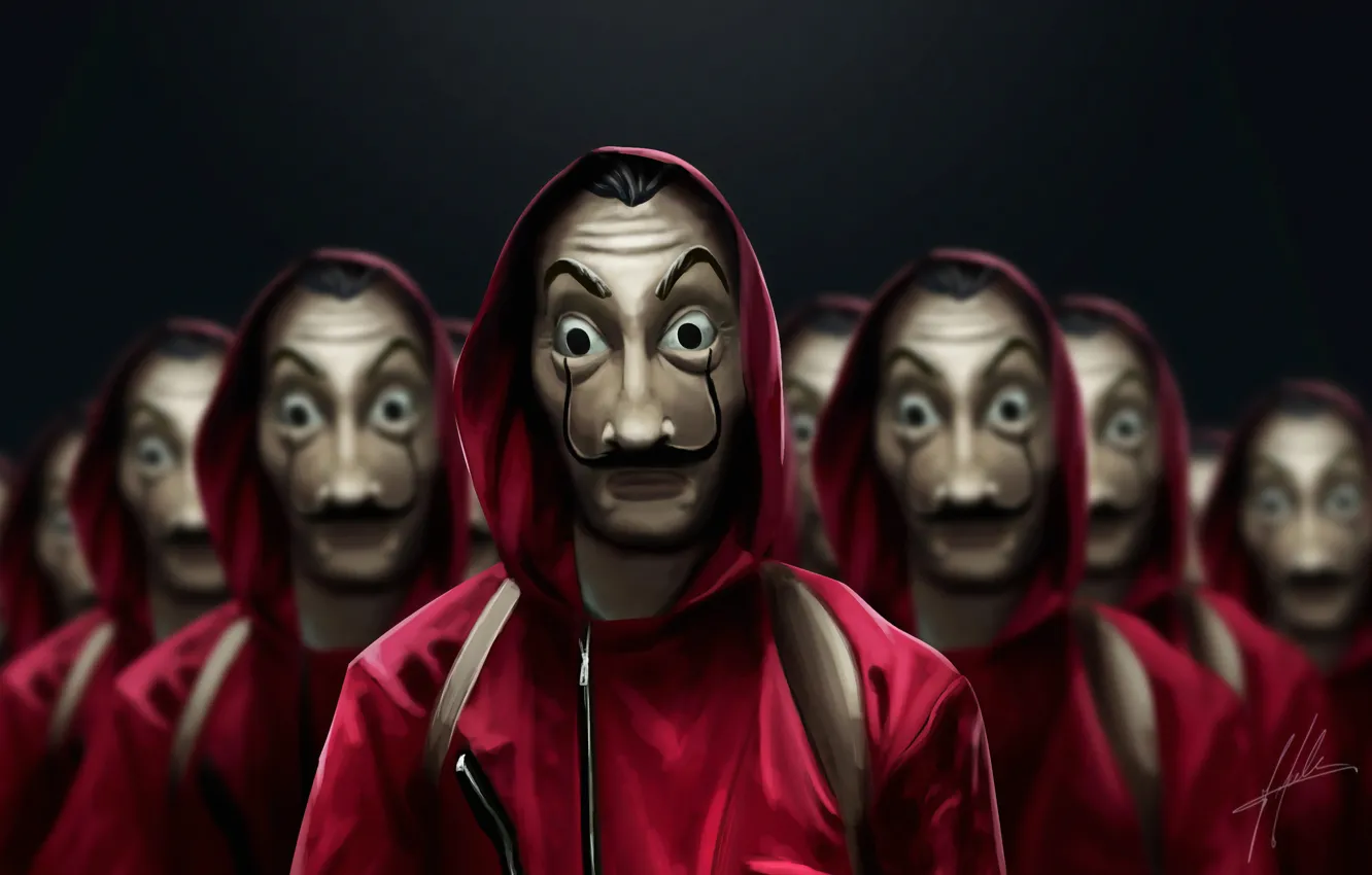 Photo wallpaper people, mask, the series, mask, TV series, The House of Paper, Paper house, Money Heist