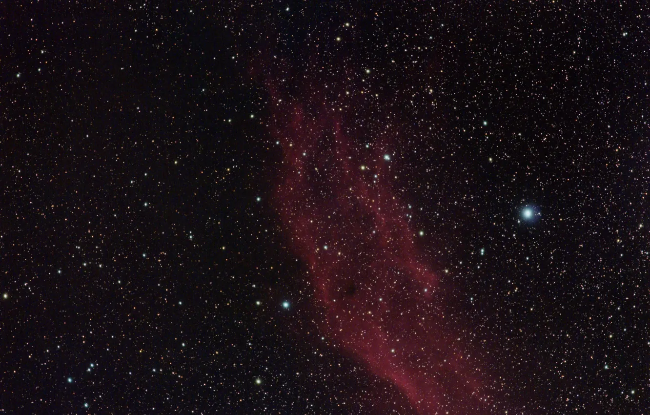 Photo wallpaper stars, nebula, California, NGC 1499