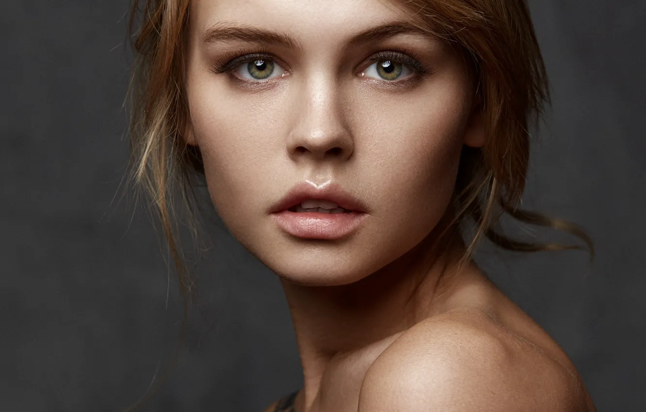 Photo wallpaper eyes, girl, model, portrait, Anastasia, Nastya, Anastasia Shcheglova