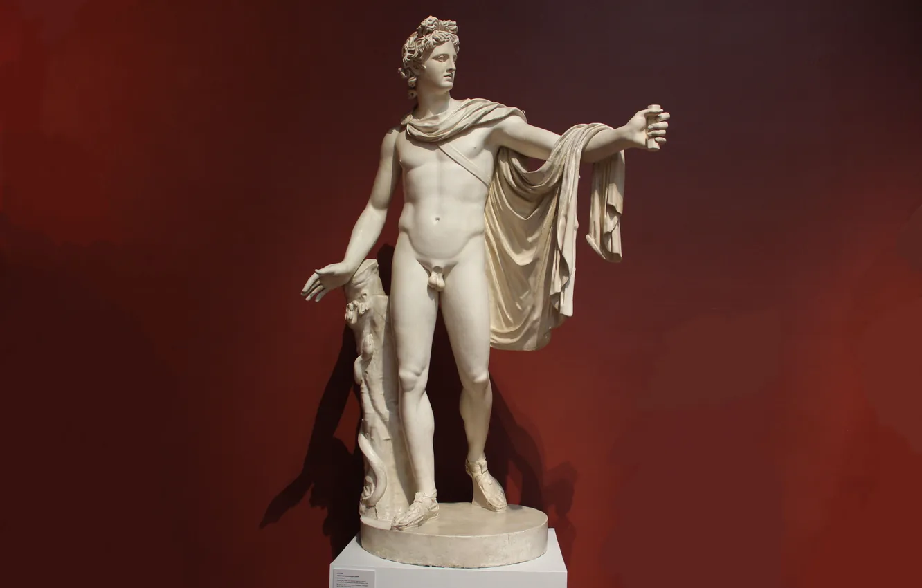 Photo wallpaper Moscow, statue, sculpture, Nude, copy, the young man, gypsum, cast