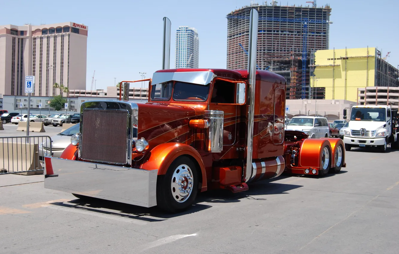 Photo wallpaper custom, truck, big rig, peterbilt