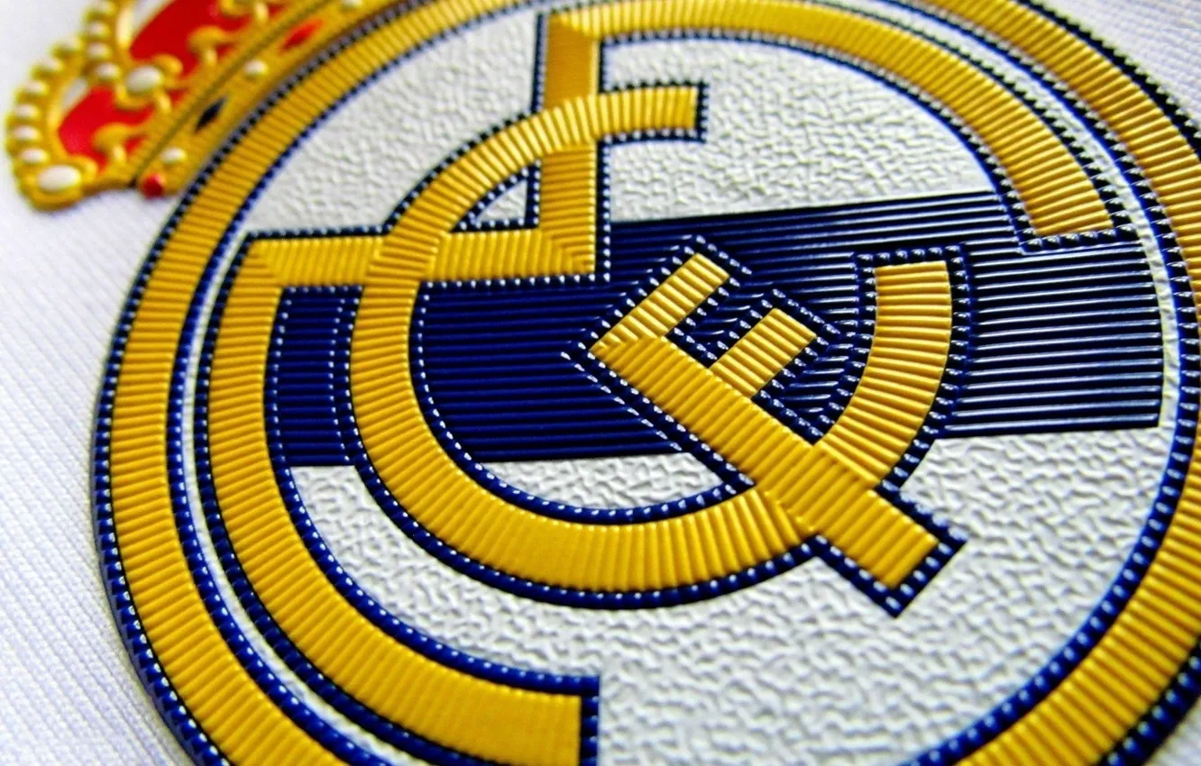 Photo wallpaper football, logo, emblem, real madrid, patch