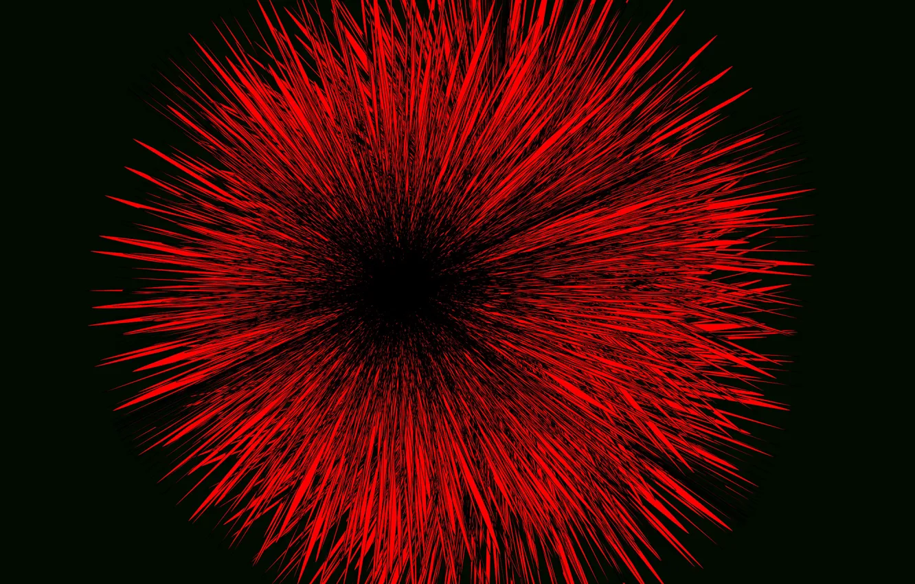 Photo wallpaper red, abstraction, balls, needle