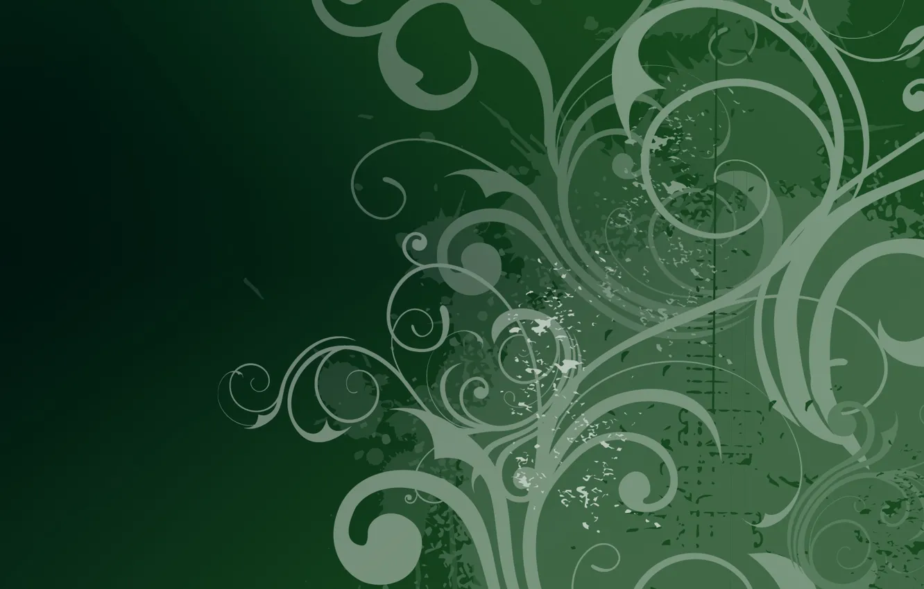 Photo wallpaper flowers, pattern, green, texture