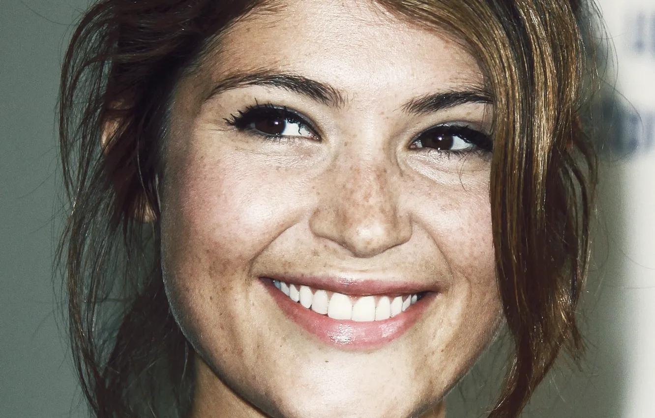 Photo wallpaper face, smile, actress, freckles, Gemma Arterton, beautiful face, Gemma Arterton, freckled