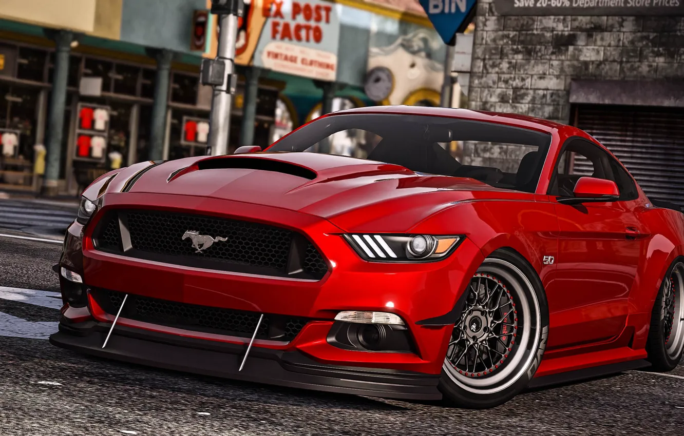 Photo wallpaper Ford Mustang, GTA, GT350, Grand Theft Auto V