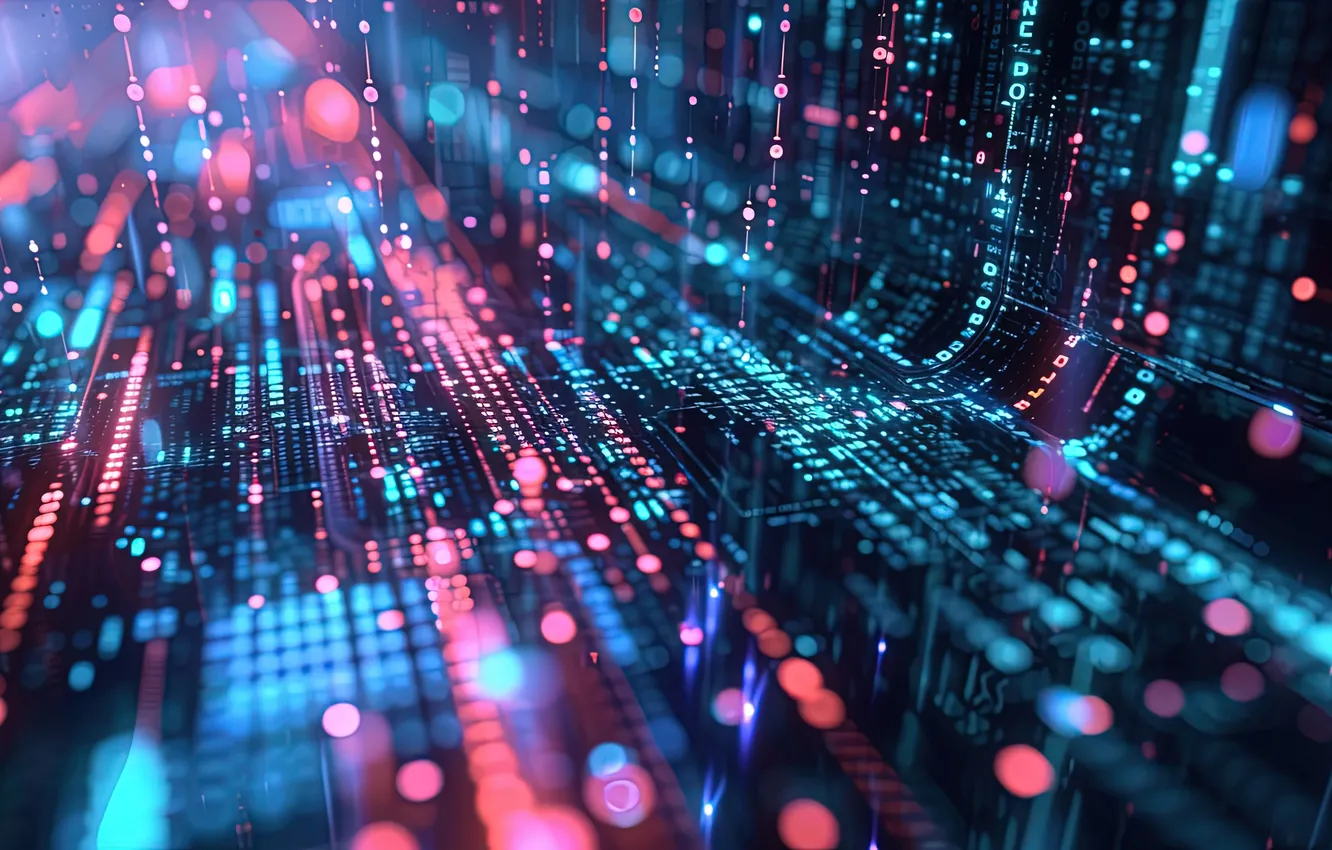 Photo wallpaper abstraction, AI art, neural network