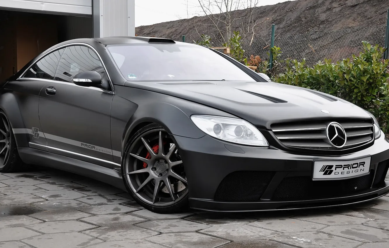 Photo wallpaper Mercedes Benz, Black Edition, Tuned by Prior Design, CL (C216)