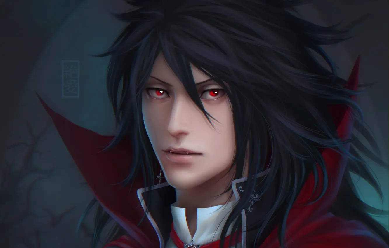 Photo wallpaper Halloween, Naruto, anime, vampire, Uchiha, Madara, Dracula