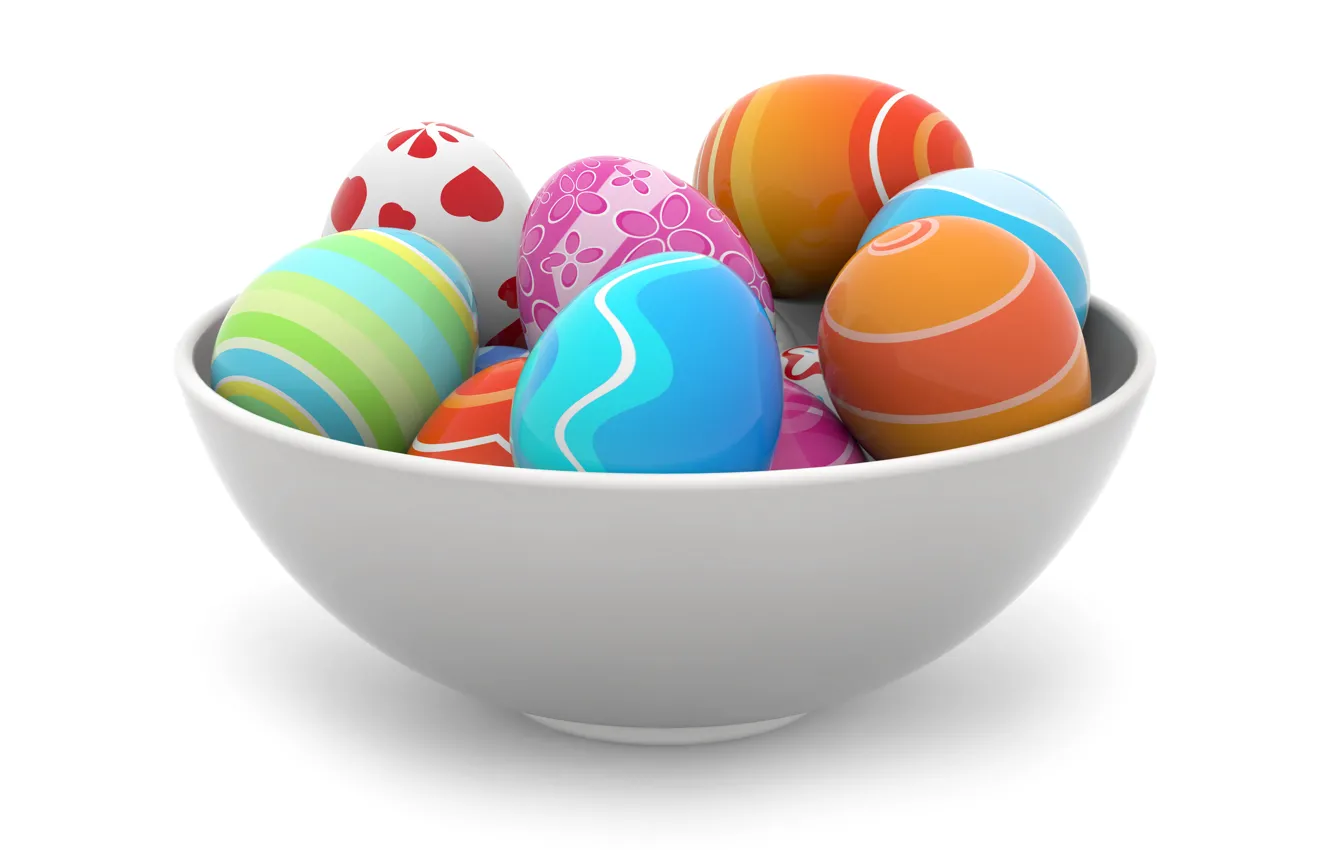 Photo wallpaper colorful, Easter, spring, Easter, eggs