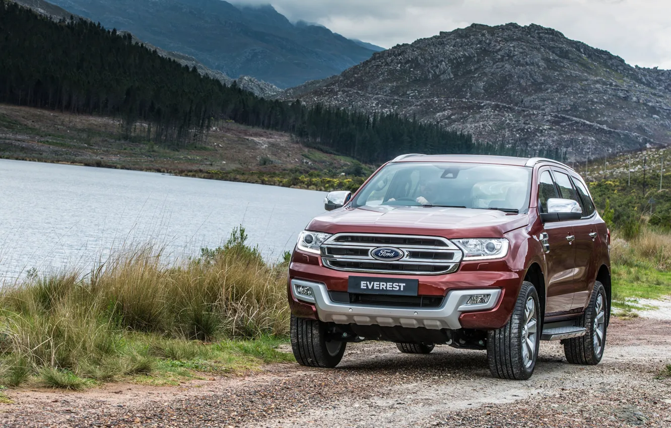 Photo wallpaper Ford, Everest, Limited, 4WD, 2015, the pond