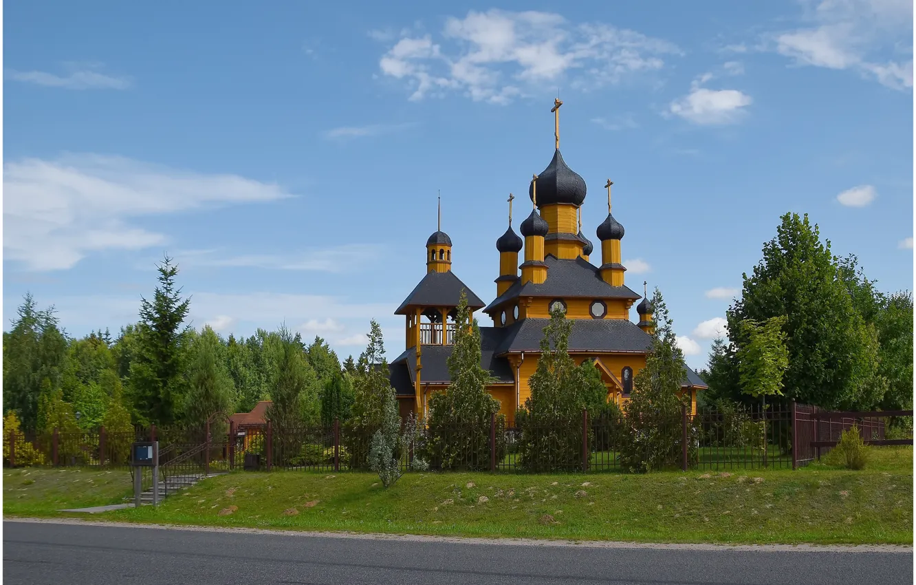 Photo wallpaper summer, landscape, nature, temple