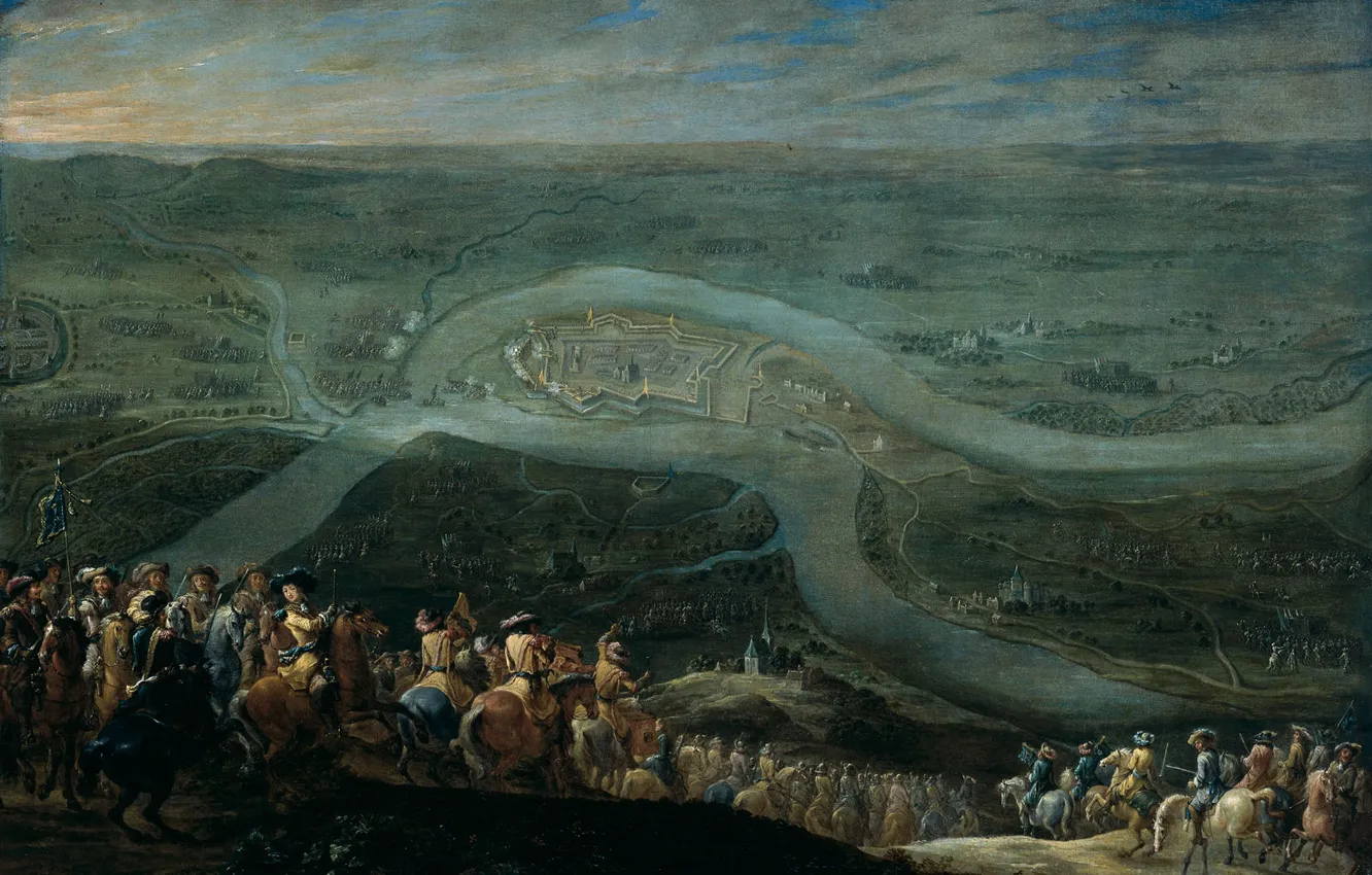 Photo wallpaper oil, picture, Lambert de Hondt II, The troops of Louis XIV