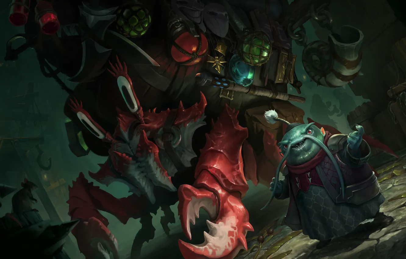 Photo wallpaper crab, being, rat, Bilgewater, Legends of Runeterra