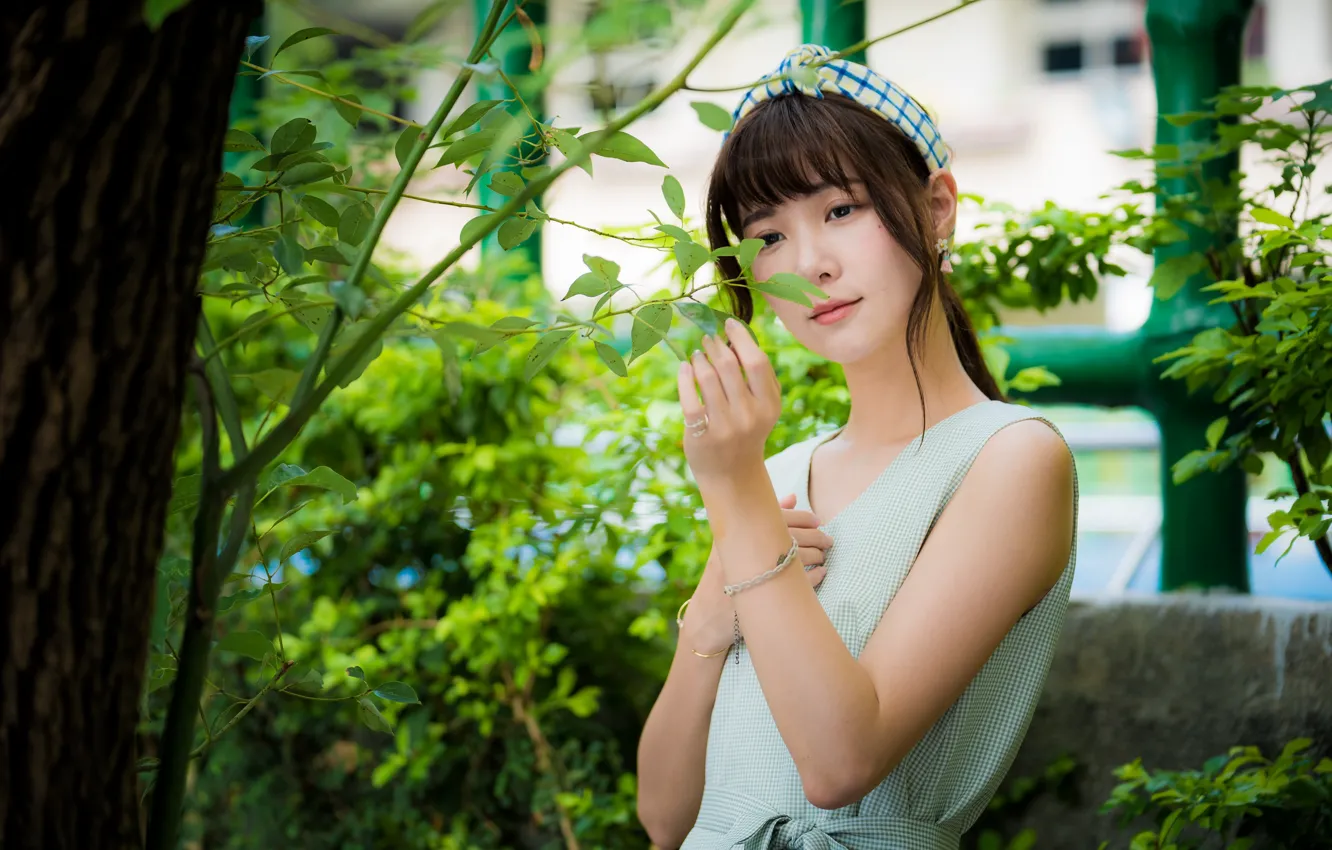 Photo wallpaper girl, Asian, cutie