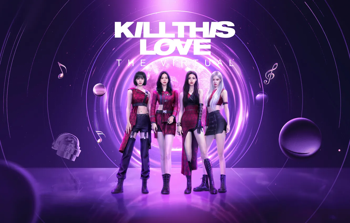 Photo wallpaper music, k-pop, biker, vocals, blackpink