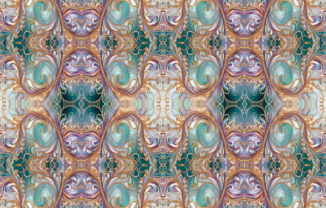 Photo wallpaper design, art, Fractal, patern