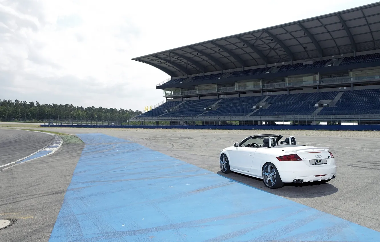 Photo wallpaper auto, white, Audi, day, convertible, tribune, ABBOT