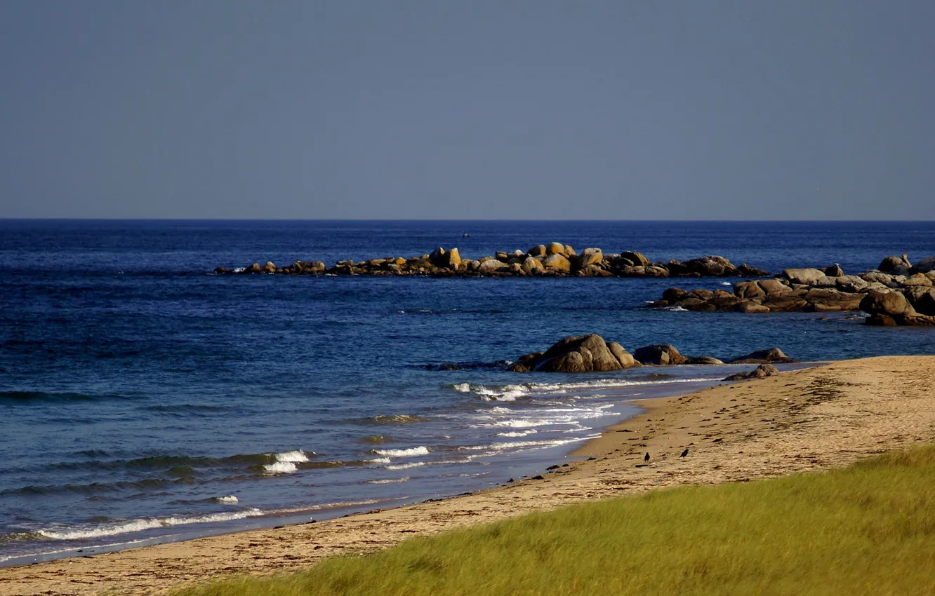 Photo wallpaper sea, stones, coast