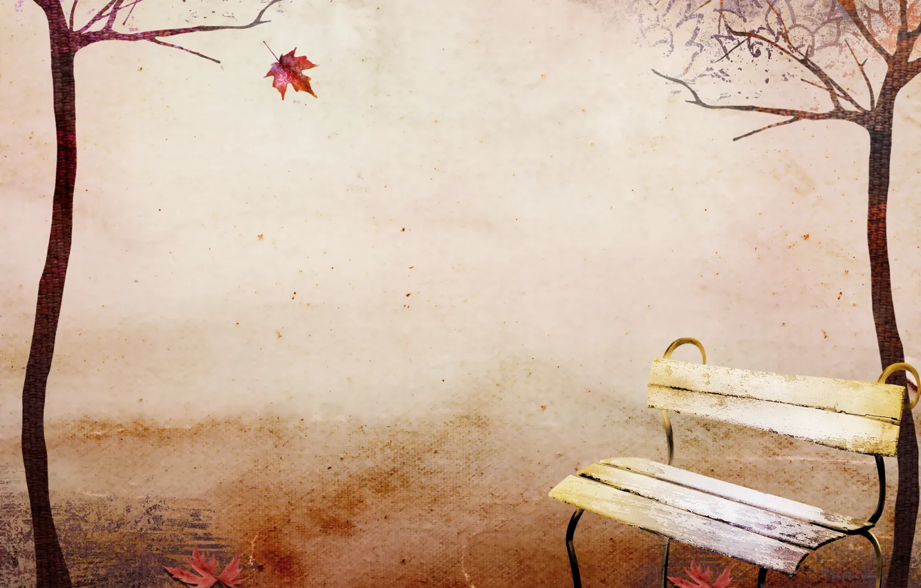 Photo wallpaper autumn, trees, foliage, shop