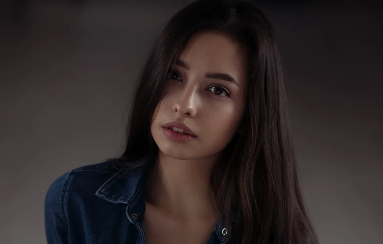 Photo wallpaper look, girl, hair, Andrey Firsov, Andrey Firsov