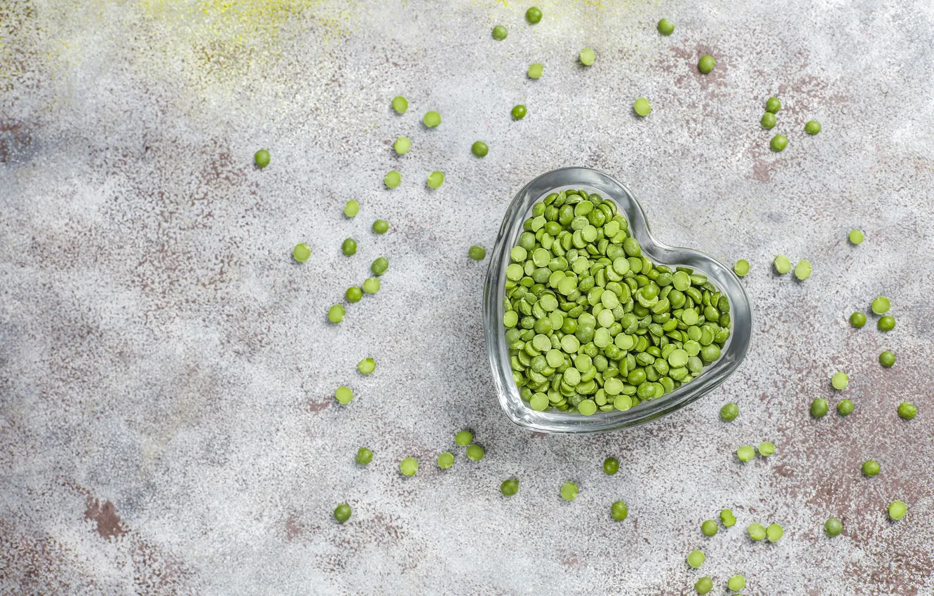 Photo wallpaper table, peas, green peas, green peas, young green peas