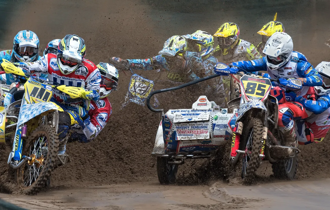 Photo wallpaper race, sport, motorcycle