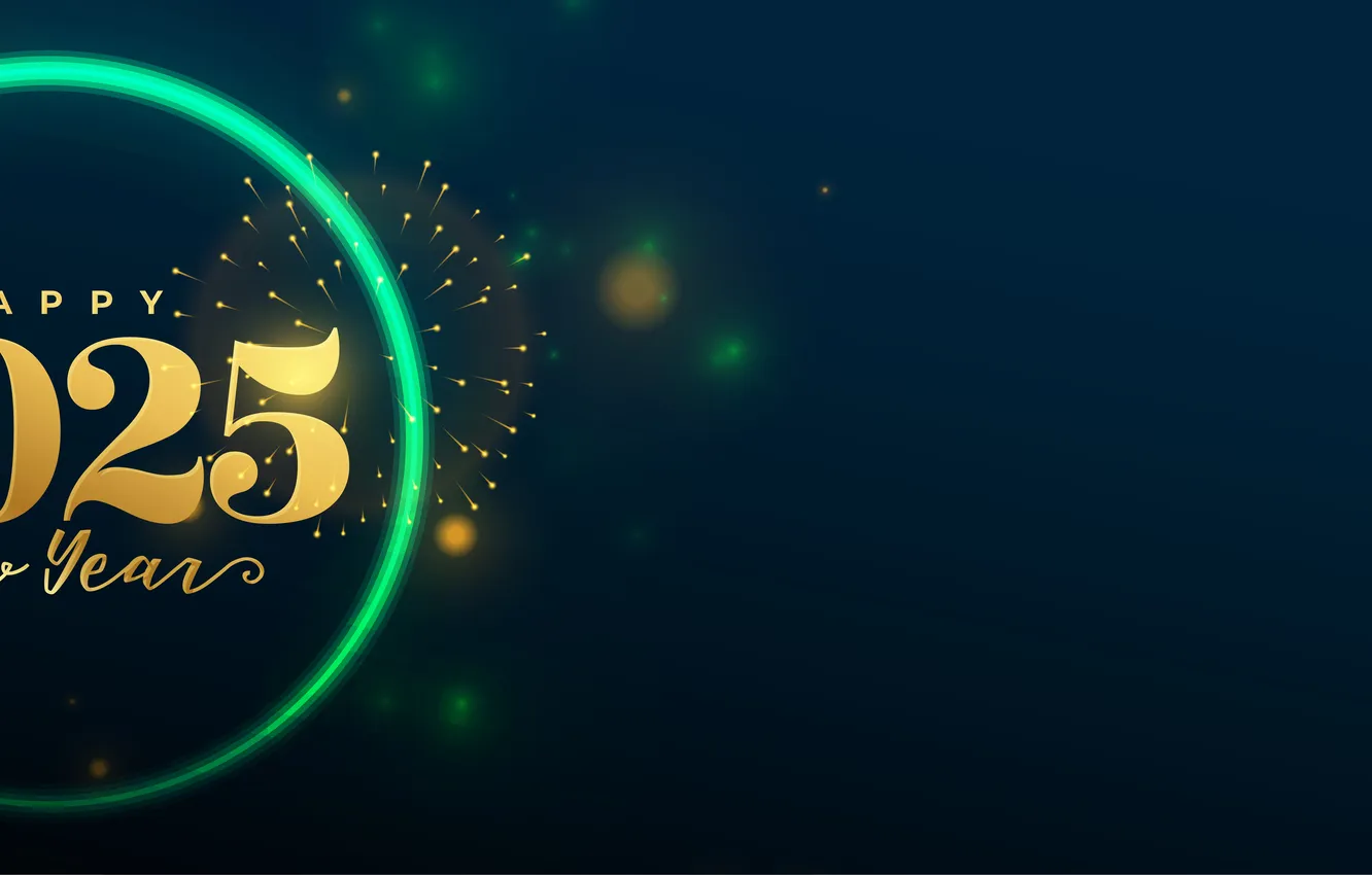 Photo wallpaper circles, the dark background, the inscription, Shine, new year, salute, figures, banner