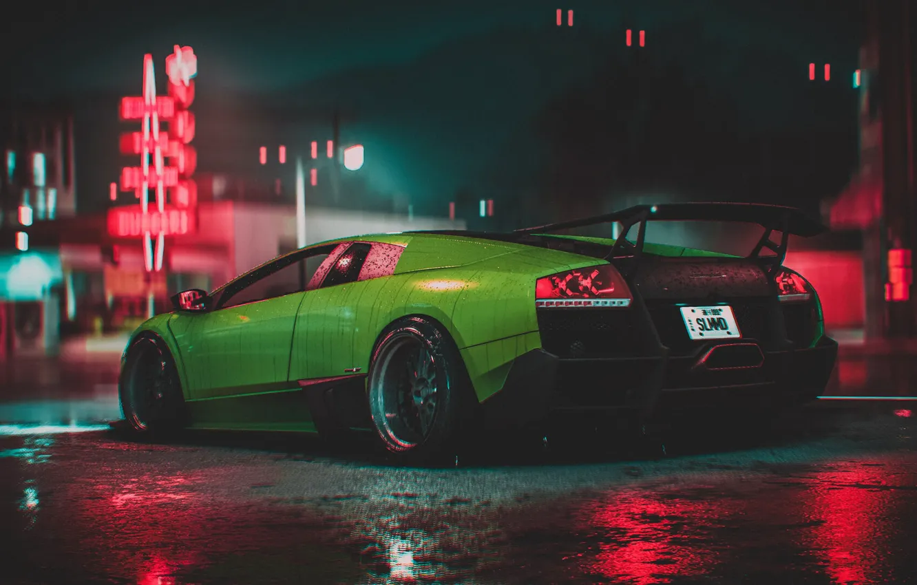 Photo wallpaper car, machine, auto, the game, Lamborghini, sports car, nfs, Lamborghini Murcielago