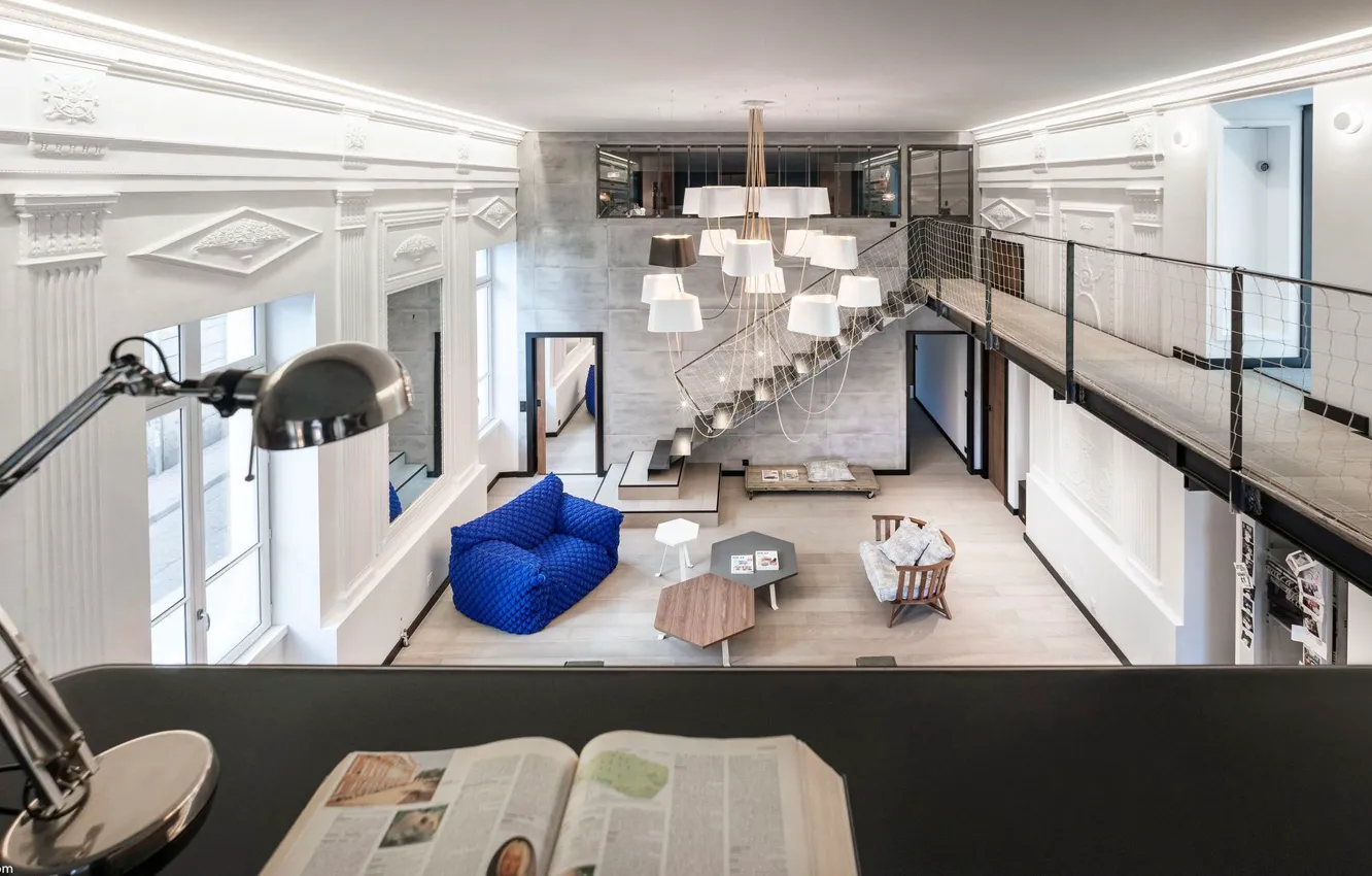 Photo wallpaper space, Villa, interior, living room