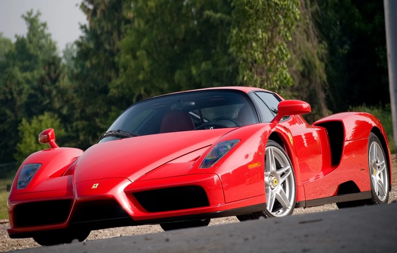 Photo wallpaper red, background, Ferrari, supercar, Ferrari, enzo, the front, Enzo