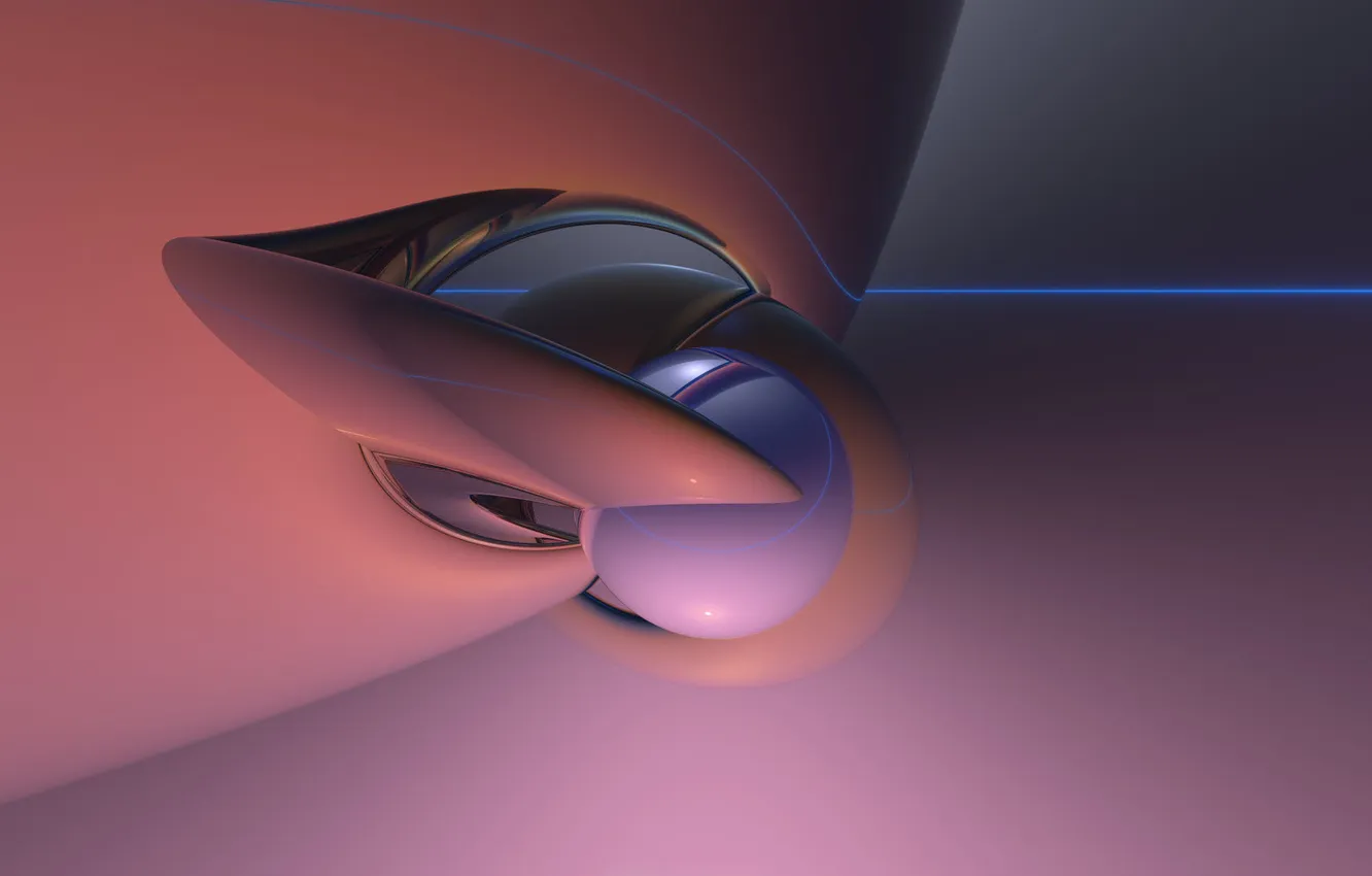 Photo wallpaper line, background, blue, form