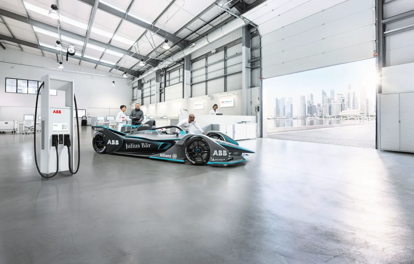 Photo wallpaper Formula E, ABB, Electric Vehicle