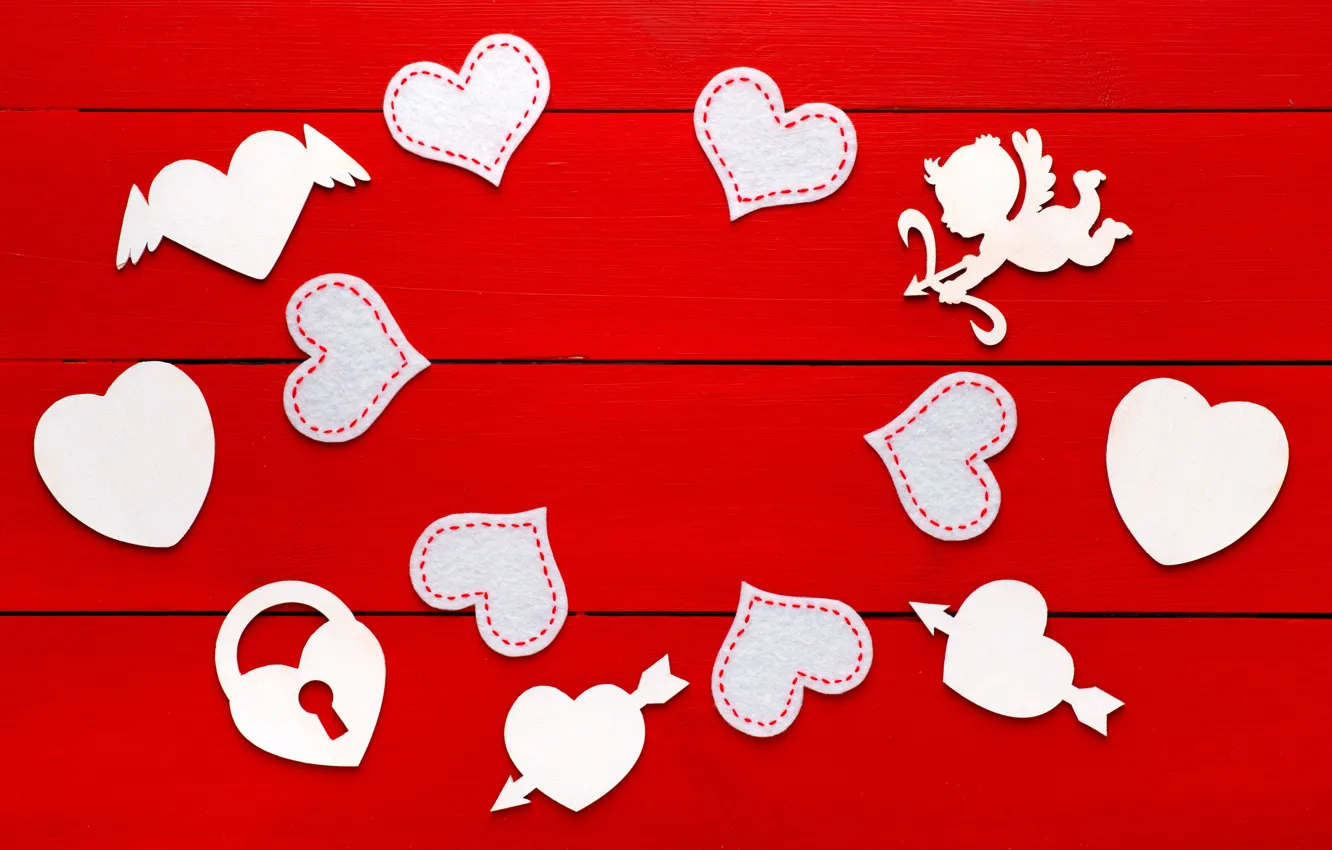 Photo wallpaper love, heart, gifts, hearts, love, heart, wood, romantic
