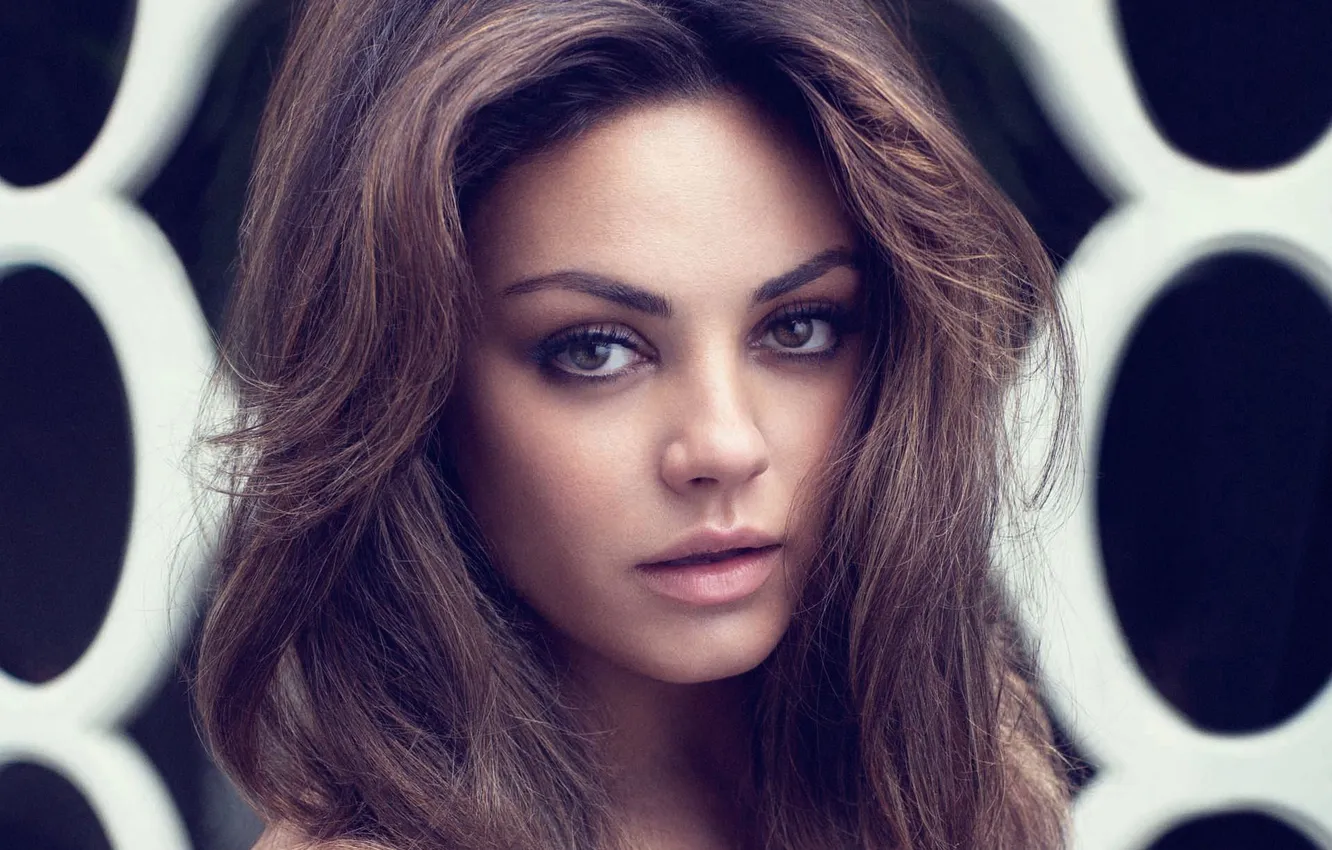 Photo wallpaper look, portrait, actress, brown hair, beauty, Mila Kunis, Mila Kunis