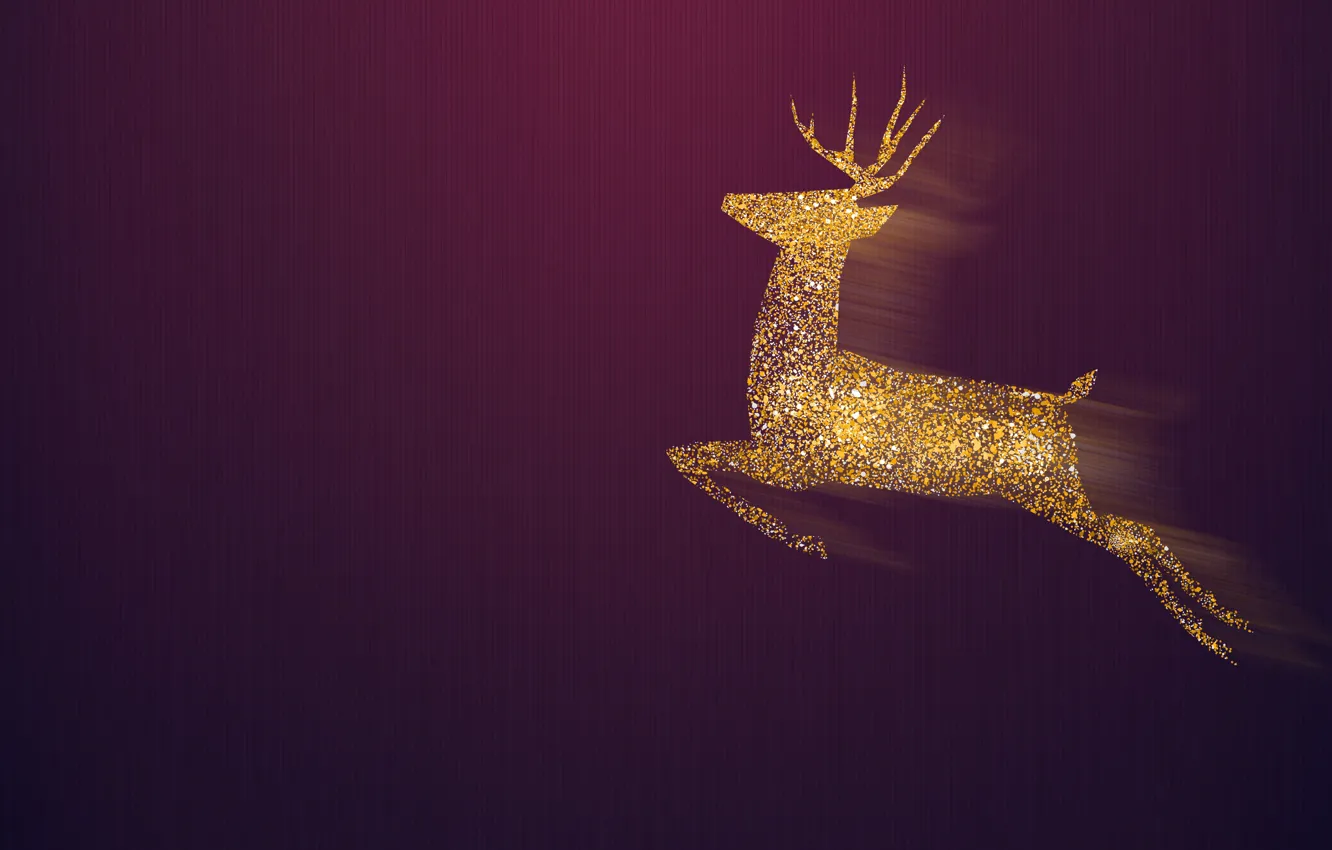 Photo wallpaper Minimalism, Christmas, Deer, Background, New year, Christmas, Mood, New Year